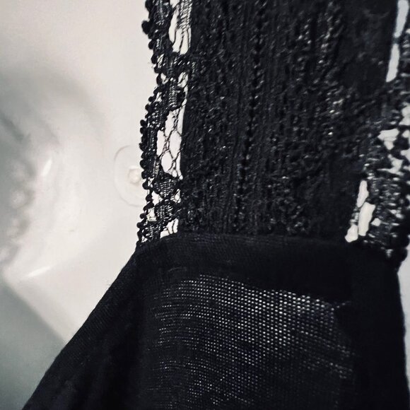 Merona-Women's Size Large-Sleeveless Lace/Pleated Front Long Belted Top-Casual - Picture 13 of 16